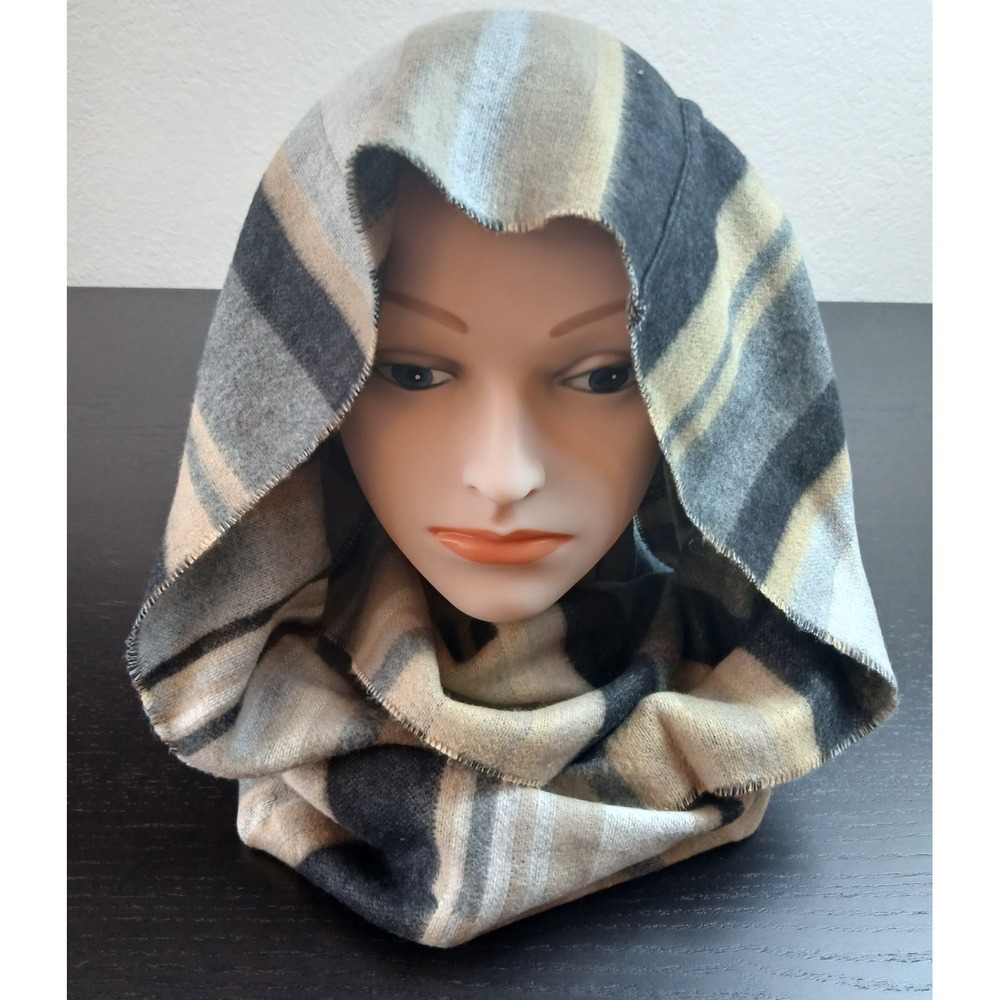 Cashmink Scarf Brown &Gray Colorway 100% Acrylic Made In Germany #412C